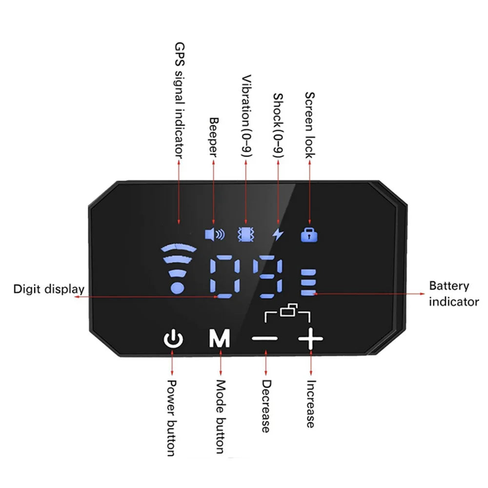 1000m GPS Dog Fence - Electric Dog Training Collar with Vibration, Sound, Shock, Rechargeable & Waterproof, 100~3280 Ft Range