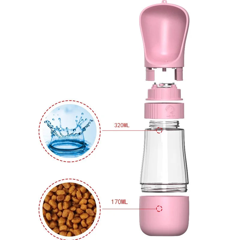2-in-1 Portable Pet Hydration & Feeding Bottle - Perfect for Dogs, Cats, and Outdoor Adventures!