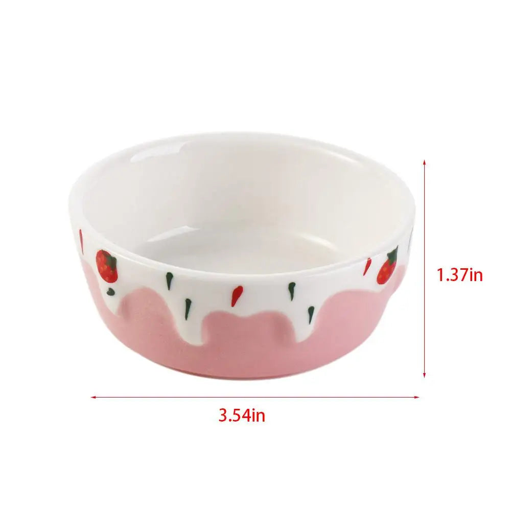 Lovely Cartoon Ceramic Feeding Drinkware Hamster Bowl