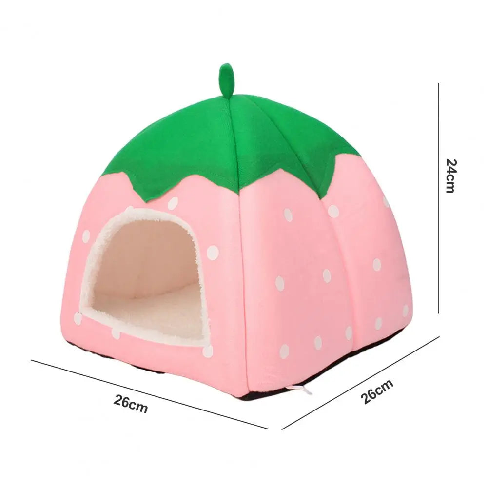 Guinea Pig Cozy Hideaway Strawberry Hut for Small Hamster