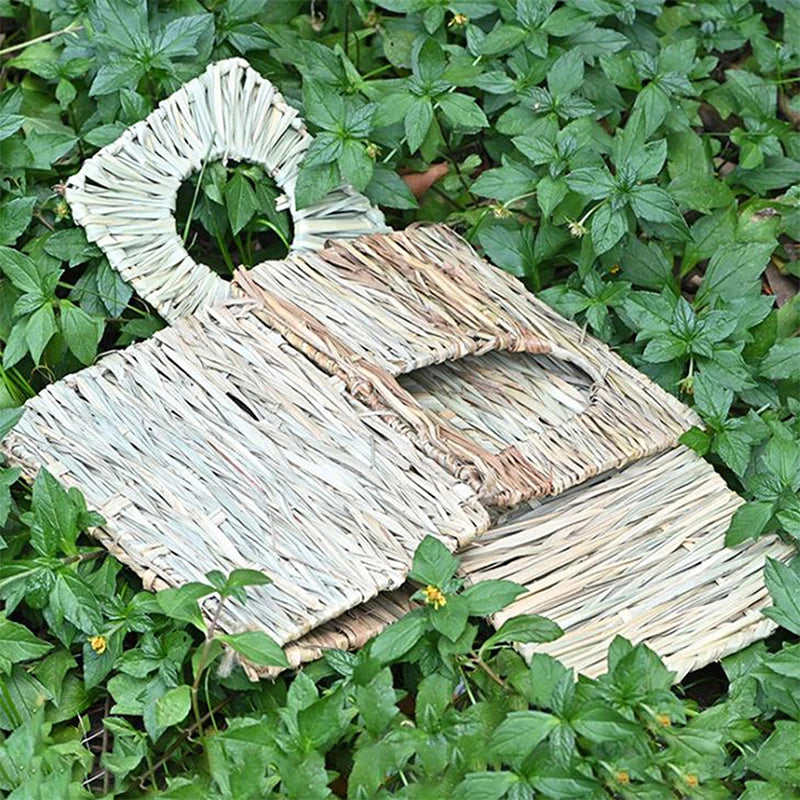 Foldable Woven Rabbit Cages Bunny Grass Chew Toy