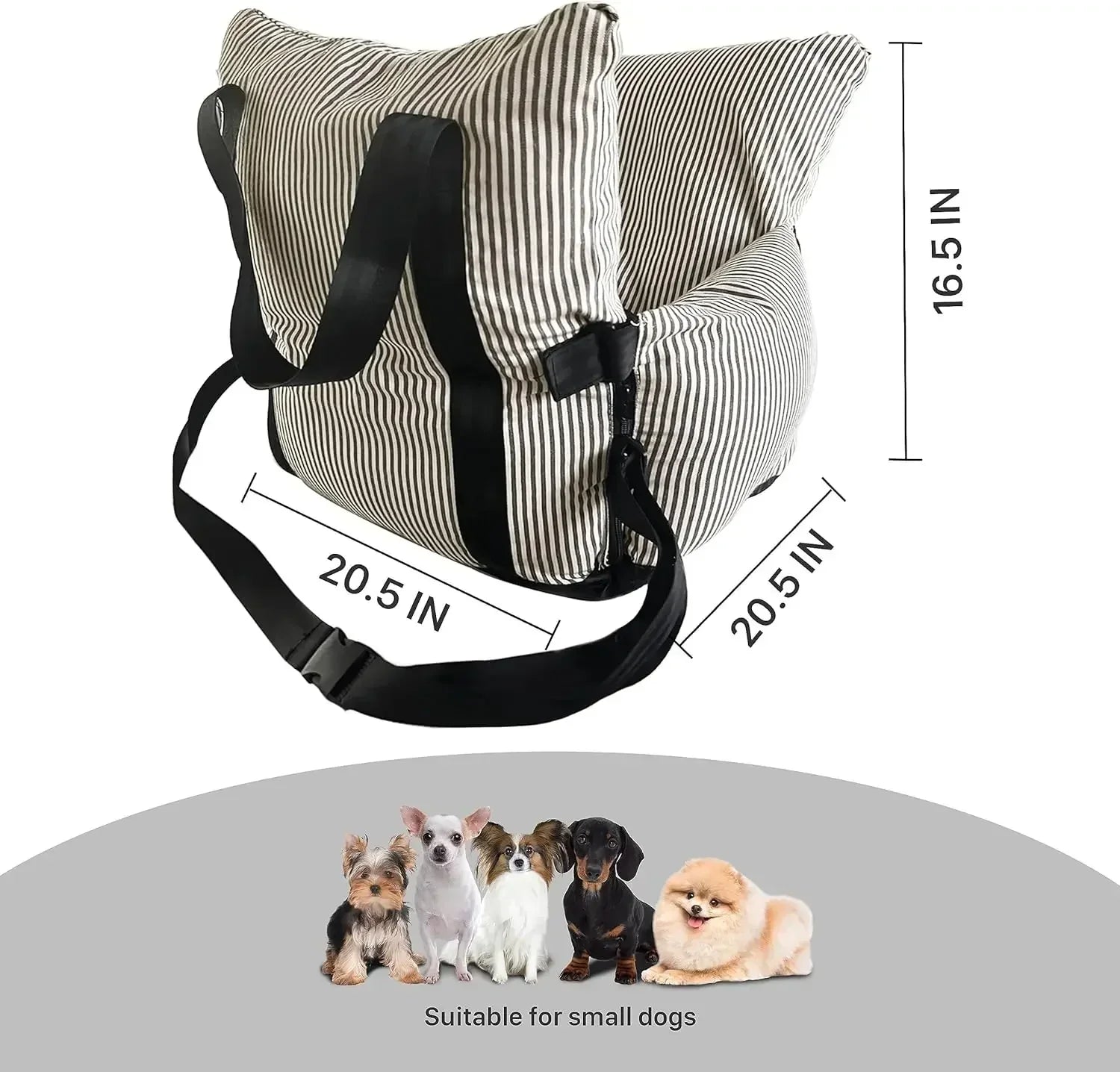 2-in-1 Dog Car Seat and Bed for Small Dogs and Cats Under 40 lbs - Booster Seat for Car and Home