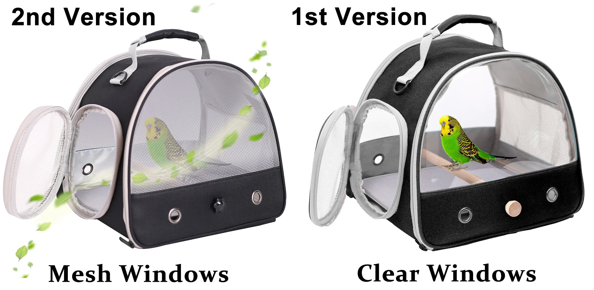 Portable Clear Bird Carrier Transport Collapsible Outdoor Cage