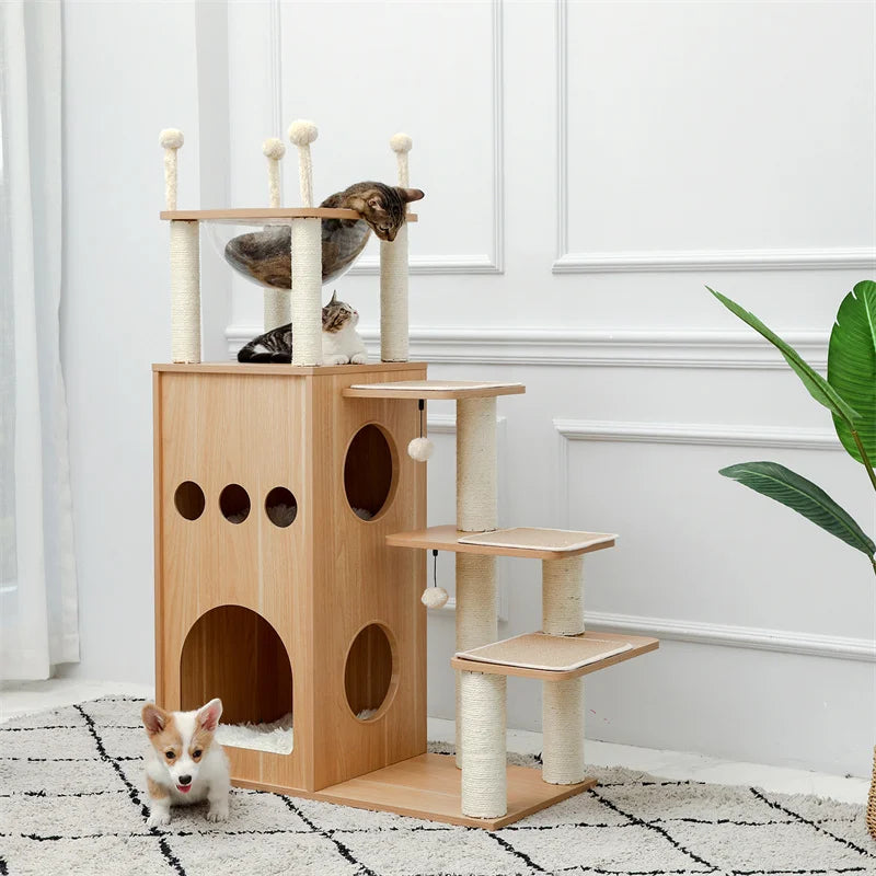 Rocket Style Condo Scratching Post Multi-level Cat Tower