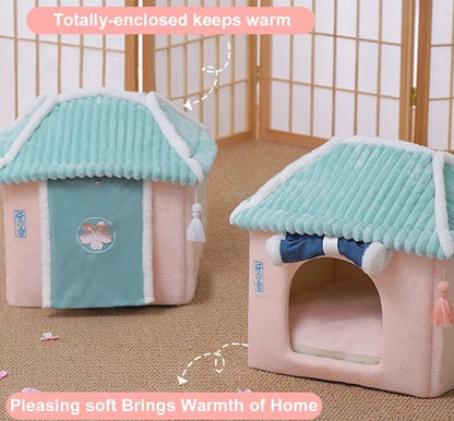 Soft Sleeping Cave For Cat Winter Cozy Pet House