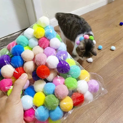 Creative Kittens Toy Mini Pompoms Games Stretch Plush Ball