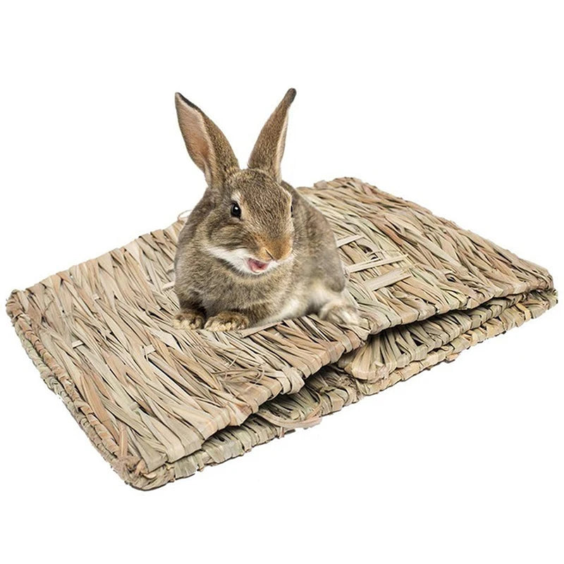 Foldable Woven Rabbit Cages Bunny Grass Chew Toy