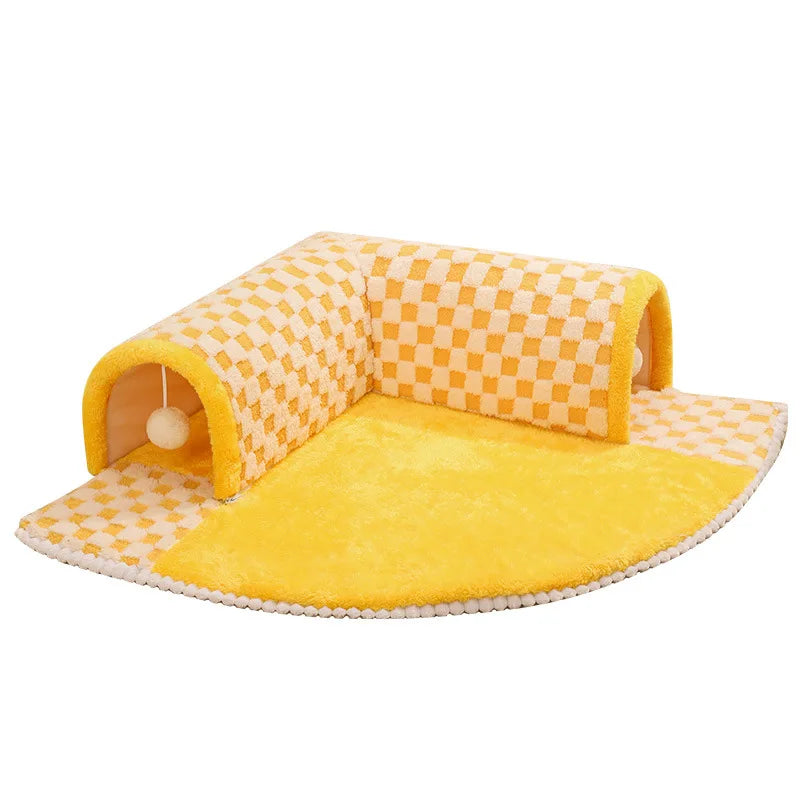 Detachable and Washable Tunnel Cat Nest Mat