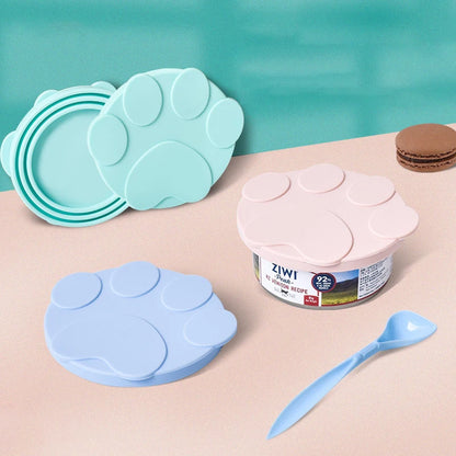 Portable Silicone Pet Food Lid and Spoon - 2-in-1 Sealer for Cans and Bowls