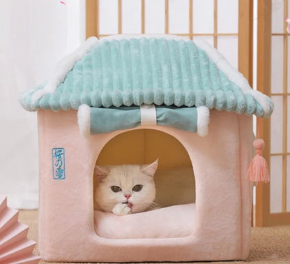 Soft Sleeping Cave For Cat Winter Cozy Pet House