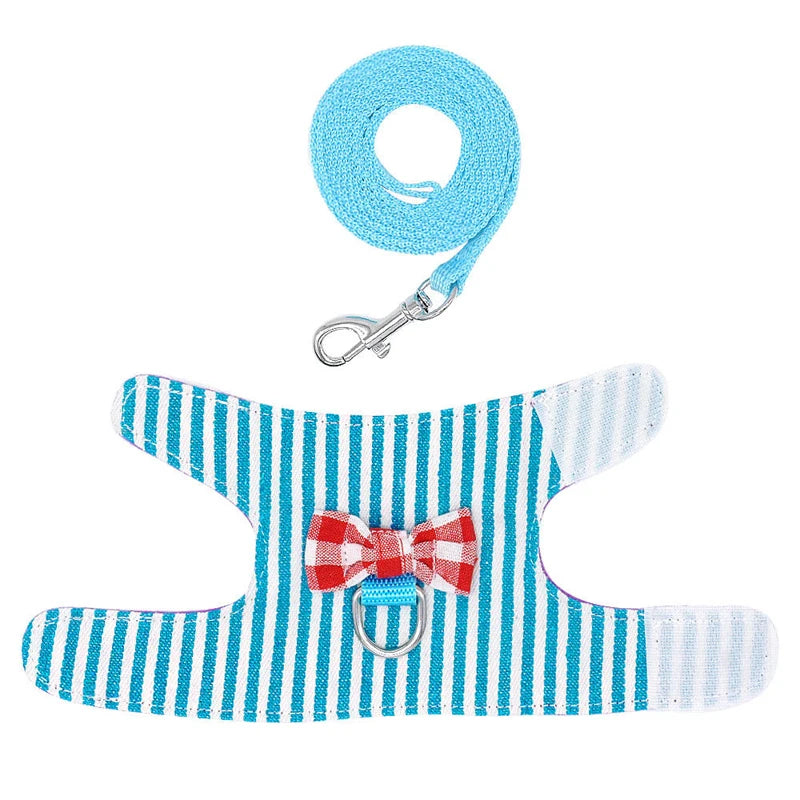 Bowtie Striped Star Hamster Harness