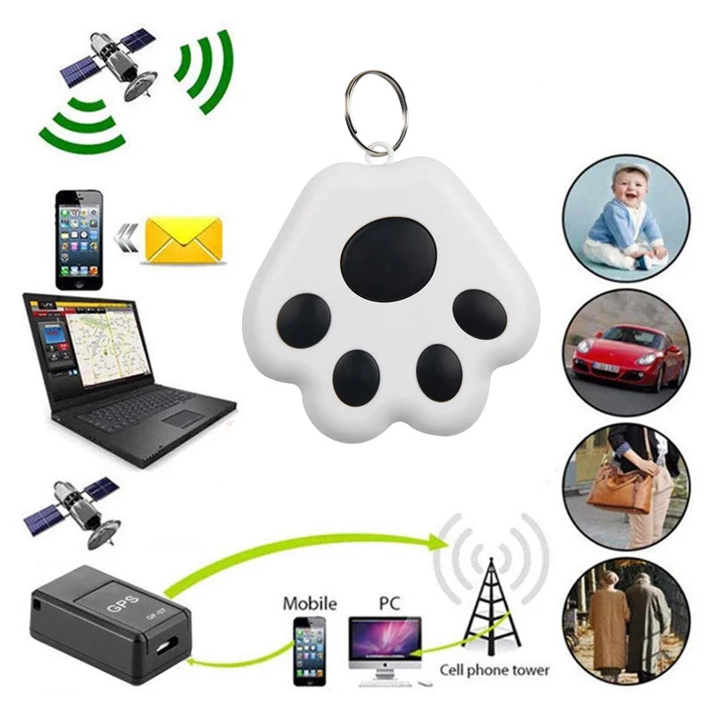 Portable Mini Pet Tracking Locator - Anti-Lost Bluetooth 5.0 GPS for Cats, Dogs, Children, and Keys