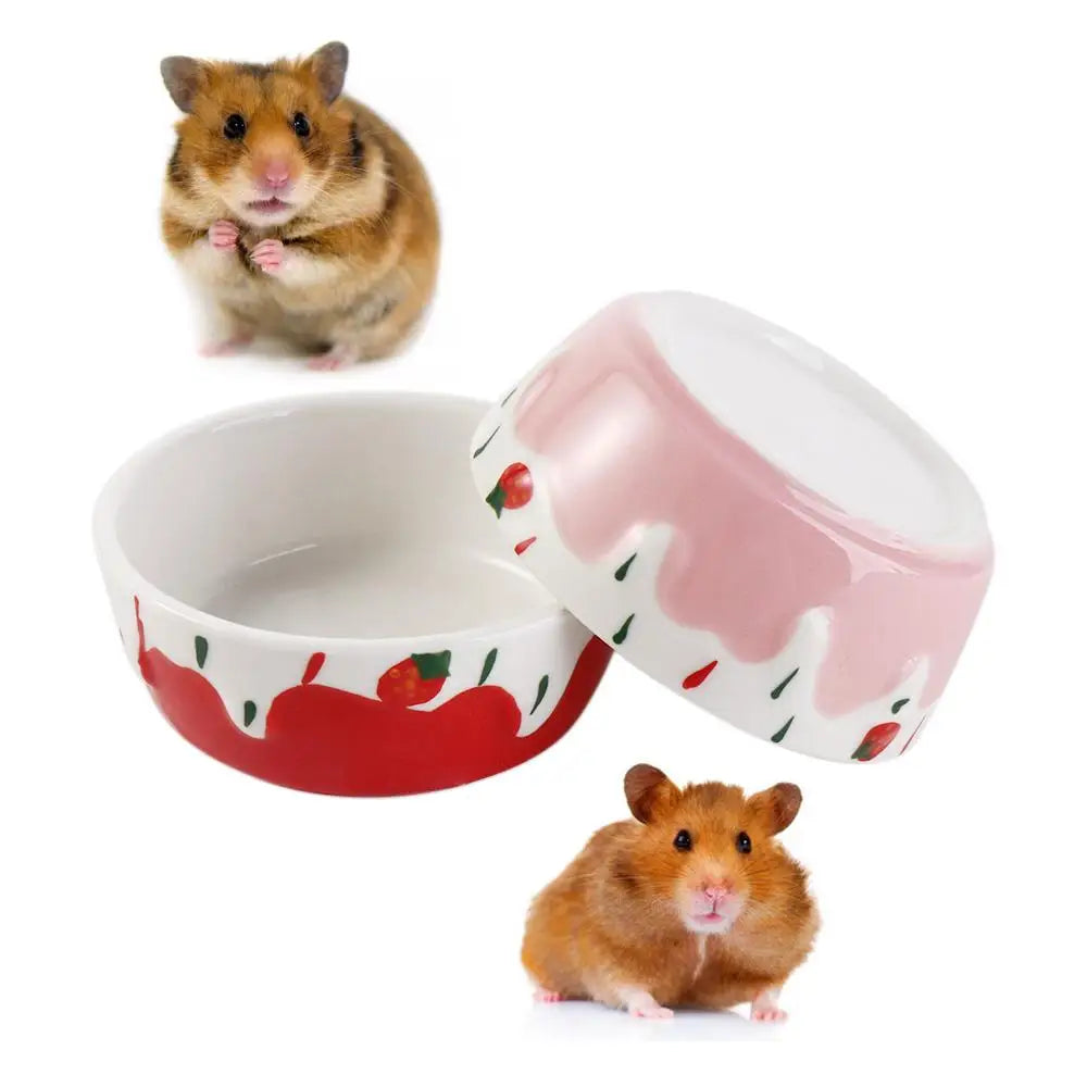 Lovely Cartoon Ceramic Feeding Drinkware Hamster Bowl