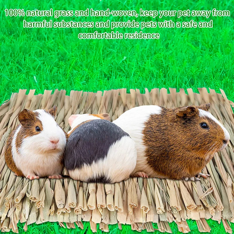 Pet Waving Natural Straw Bedding Cage Grass Mat