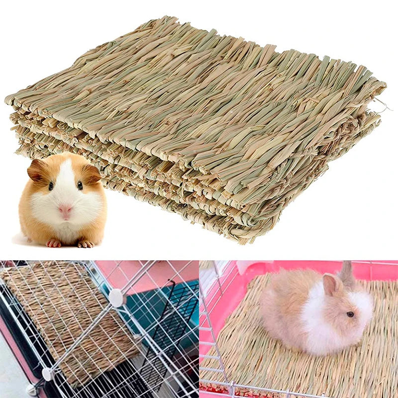 Pet Waving Natural Straw Bedding Cage Grass Mat