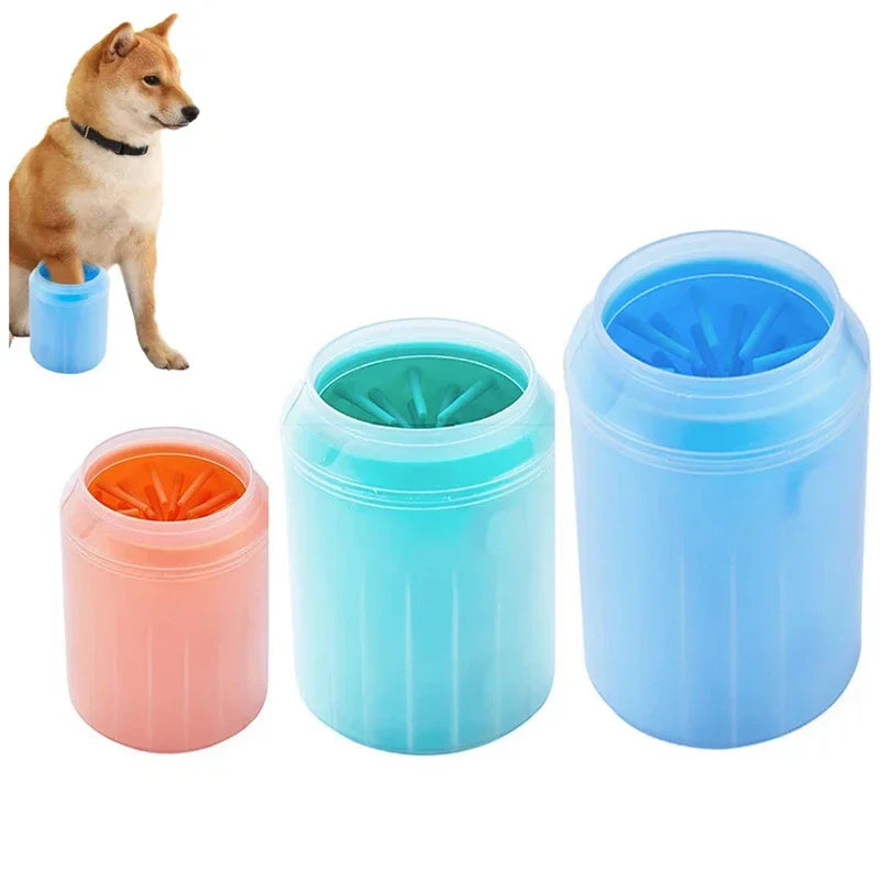 Dog Paw Washer Cup - Soft Silicone Paw Cleaning Brush for Dogs and Cats - Portable Foot Cleaning Bucket Accessories