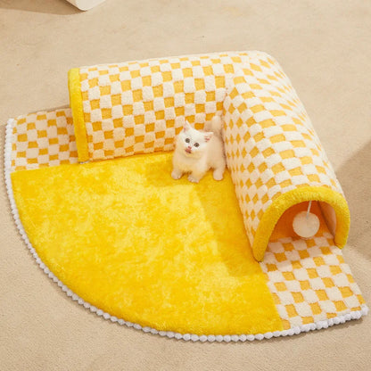 Detachable and Washable Tunnel Cat Nest Mat