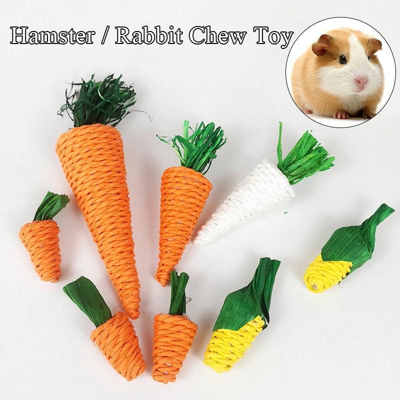 Corn Carrot Tooth Cleaning Radish Hamster Rabbit Chew Toy