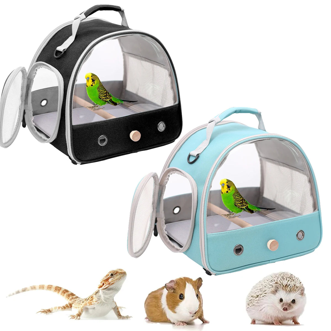 Portable Clear Bird Carrier Transport Collapsible Outdoor Cage