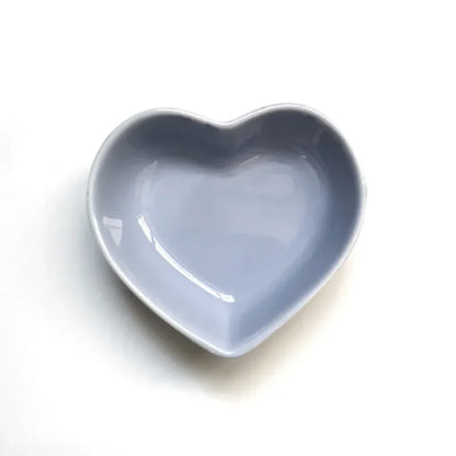 Colorful Heart Shape Ceramic Plate Hamster Feeding Bowl