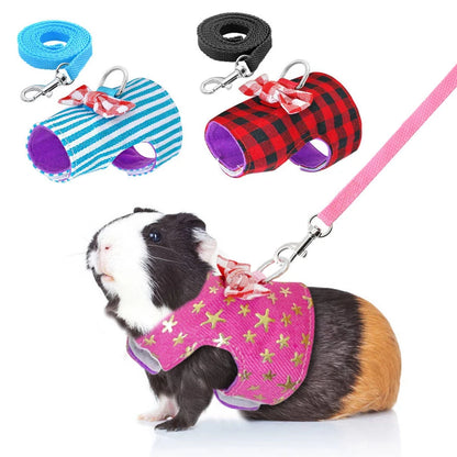 Bowtie Striped Star Hamster Harness